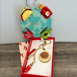 Piper K | Hot Sauce Pepper Lime Crochet Avocado Bag Charm & Matching Hair Clips